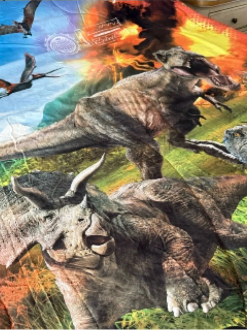 Jurassic Dinosaur Comforter in Brown and Multicolor